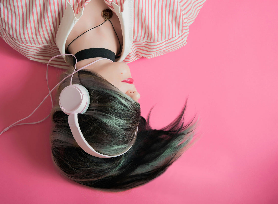 Girl with headphones