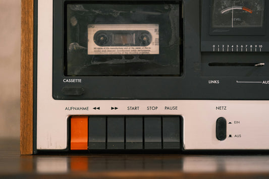 cassette player with cassette inside