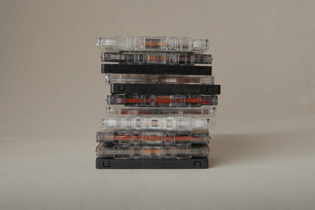 stack of cassettes