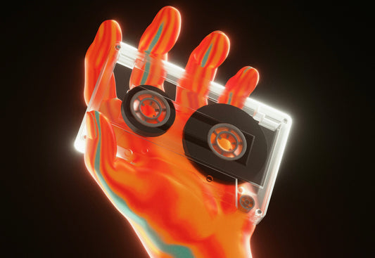 Hand with cassette artwork 